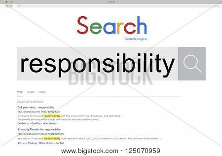 Responsibility Responsible Reliability Duty Job Concept