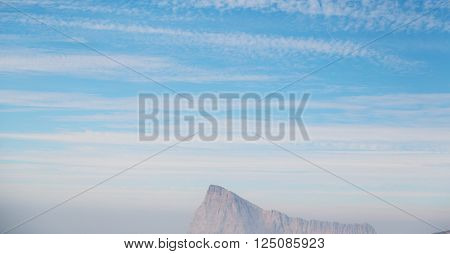 In Oman  The Old Mountain Gorge And Canyon The Deep Cloudy  Sky