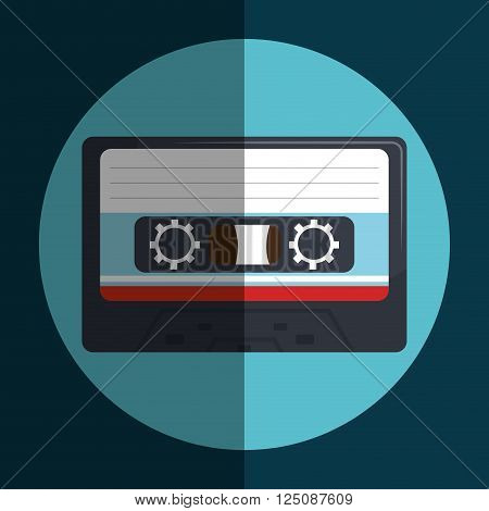 Cassette icon design over blue background,  Video Animation HD1080