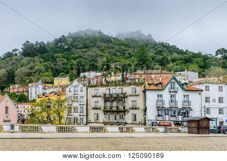 SINTRA, PORTUGAL - January 8: view of the historic part of Sintra in January 8, 2016, in Sintra, Portugal.