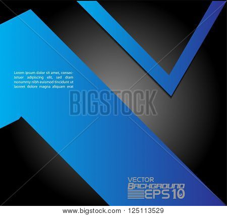 Blue background vector overlap dimension 3d graphic metal color message board for text and message design frame line shadow for modern web design eps10 infographic