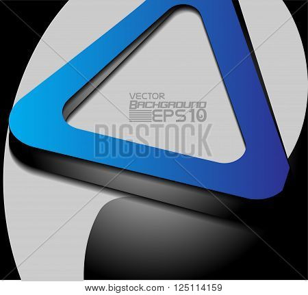 Blue brochure template flyer design vector origami paper layer overlap with sample text for A4 size
