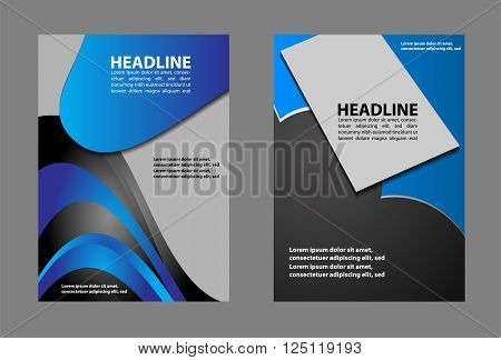 blue flyer background  vector template design blue