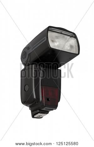 External flash isolated on white with clipping path.