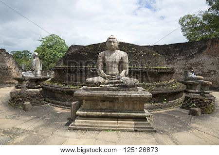 POLONNARUWA, SRI LANKA - MARCH 15, 2015: A view of the 
