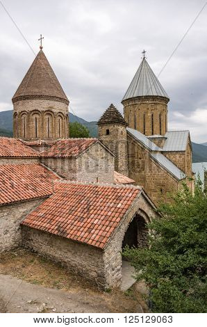 Ananuri Castle a medieval castle and church complex on the Aragvi River in Georgia