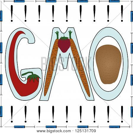 The emblem of the dangers of GMO products