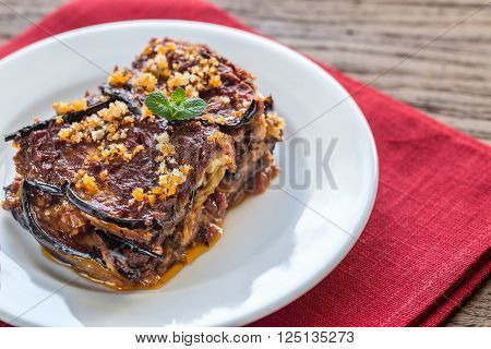 Portion Of Parmigiana Di Melanzane