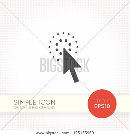 Flat Cursor sign icon. Flat arrow icon eps. illustration element for user interface of website or application. Eps with simple black arrow object isolated on white background.