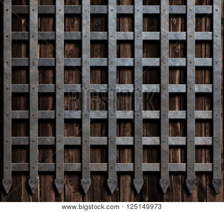 medieval castle gate or wall background