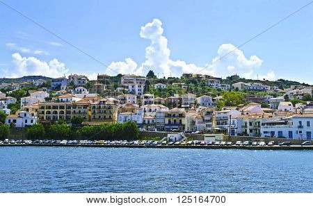 landscape of Pylos in Messinia Peloponnese Greece