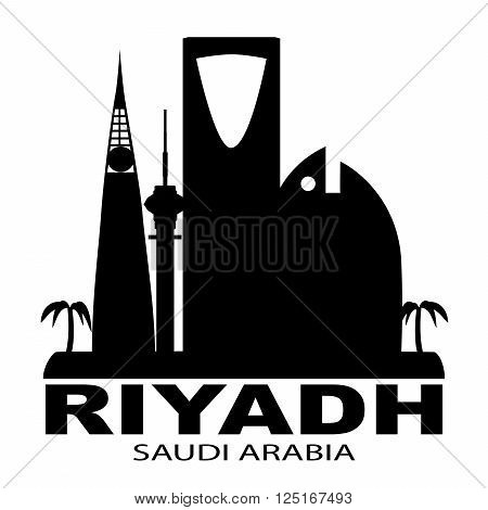 Riyadh city in Saudi Arabia skyline silhouette