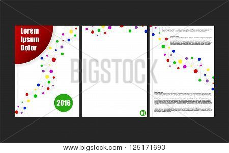 Modern flyer with connected dots. Brochure cover with abstract connections and place for text.