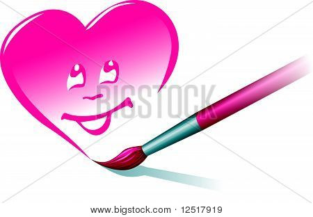 cuore dipinto