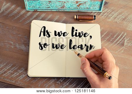 Handwritten Quote As Inspirational Concept Image