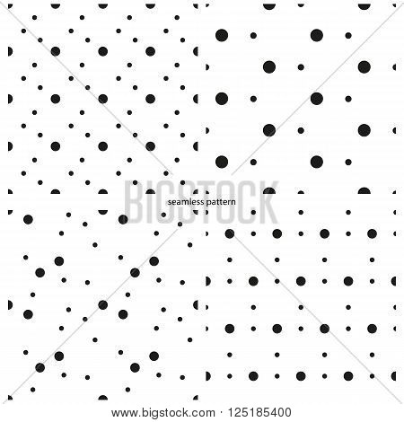 set of seamless patterns - circles peas of various sizes. Vector illustration.