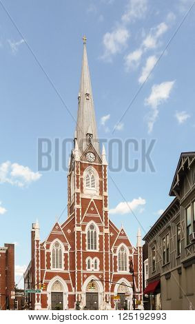 Brooklyn New York - August 14 2014: Saint Anthony of Padua Church at Greenpoint.