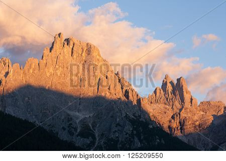 Italian dolomites. Mountain landscape from 