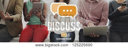 Discuss Arguement Debate Talking Negotiation Discussion Concept