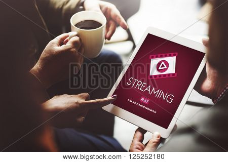 Streaming Audio Video Listening Multimedia Concept