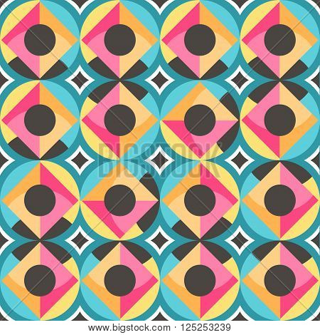 Seamless geometric patternvector illustration seamless geometric pattern in pop art colors