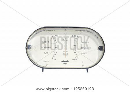 old plastic instrument barometer from the USSR