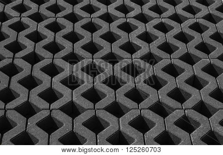 dark abstract black triangles in a row