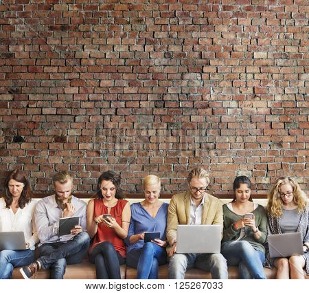 Diversity People Connection Digital Devices Browsing Concept
