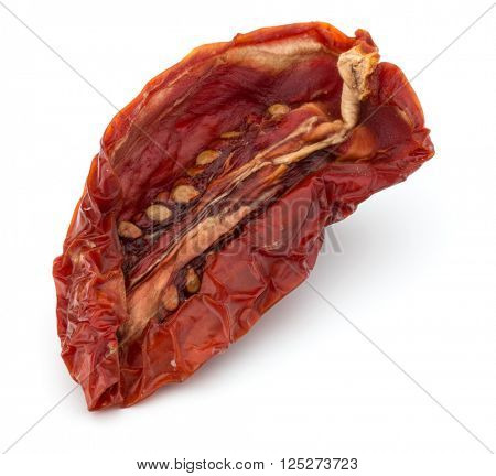 Dried tomato isolated on white background cutout