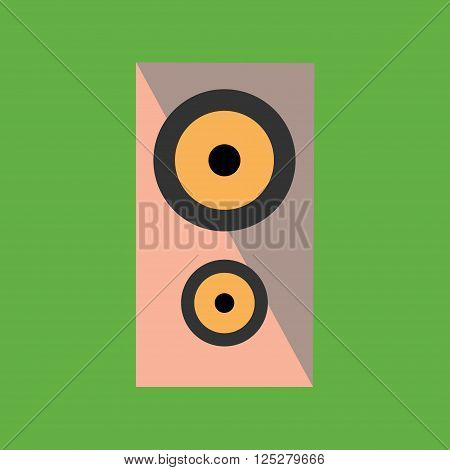 Great acoustic column on a dark green background