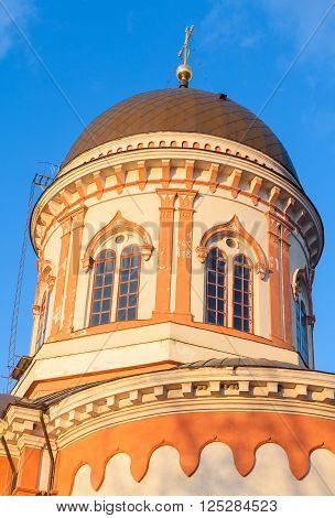 constructive details of church copula with cross on the top