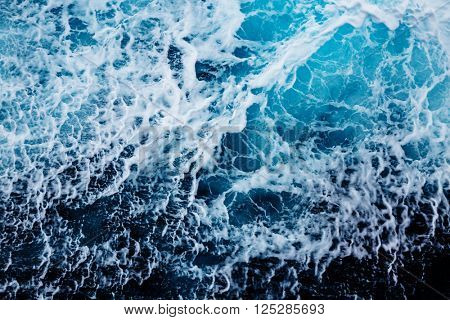 Rapid sea while sailing ship. Dramatic and picturesque scene. Beauty world.