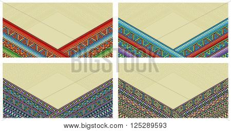 Bright Ethnic Horizontal Frame At Set.eps