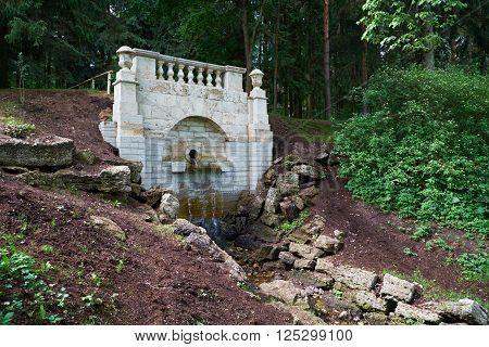 Grand Cascade in the park of Pavlovsk. Saint Petersburg.