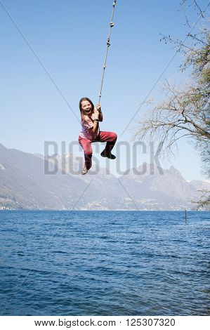 Child has fun