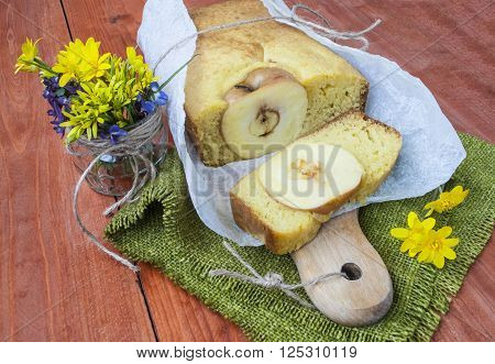 muffins with apple on the background of spring flowers, cooking desserts.
** Note: Soft Focus at 100%, best at smaller sizes
