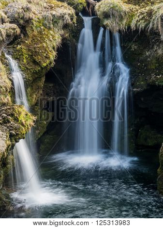 waterfall. flowing water