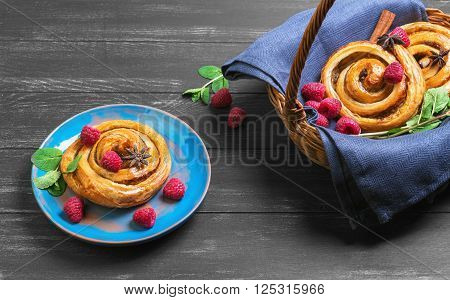 Denish Biscuits With Raspberries