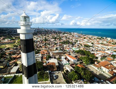 Aerial View of Lighthouse of Olinda, Brazil