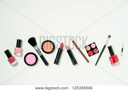 A Row Of Beauty Cosmetics