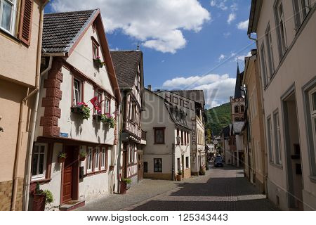 Bacharach Town In Rhine River Area, Germany.