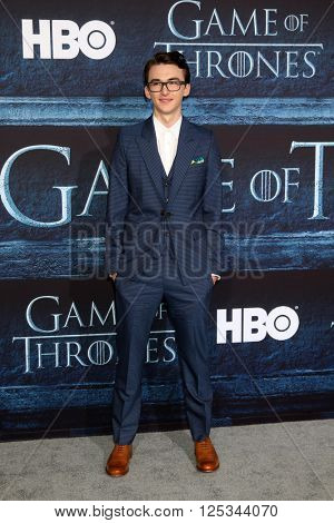 LOS ANGELES - APR 10:  Isaac Hempstead Wright at the Game of Thrones Season 6 Premiere Screening at the TCL Chinese Theater IMAX on April 10, 2016 in Los Angeles, CA
