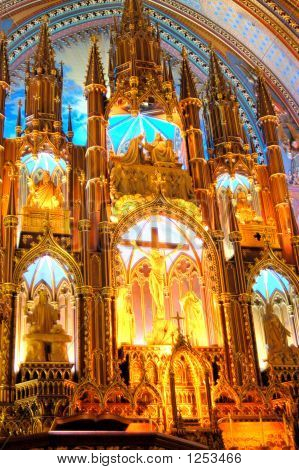 Interiør af Notre Dame i Montreal