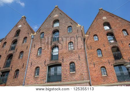 Old warehouses at the Hoge Der A in Groningen Netherlands