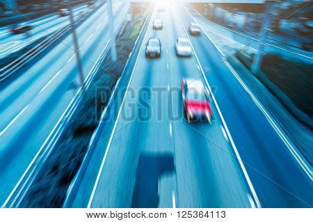 motion blurred traffic