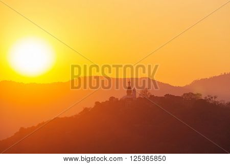 Swayambhunath temple  in the Kathmandu,Nepal 