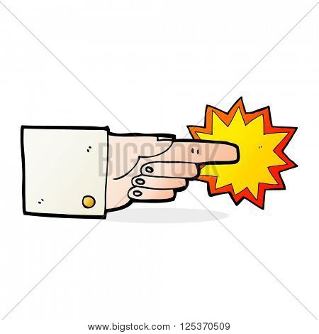 Pointing business hand cartooon