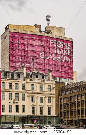 GLASGOW SCOTLAND - APRIL 02: City of Glasgow College is a further education college in Glasgow Scotland. The new college was created from the merger of three Glasgow colleges Central College Glasgow Metropolitan College and Glasgow College of Nautical Stu