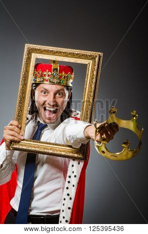 Young king businessman in royal concept