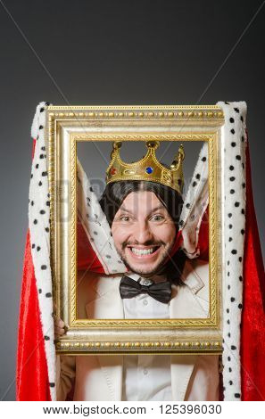 Young king businessman in royal concept